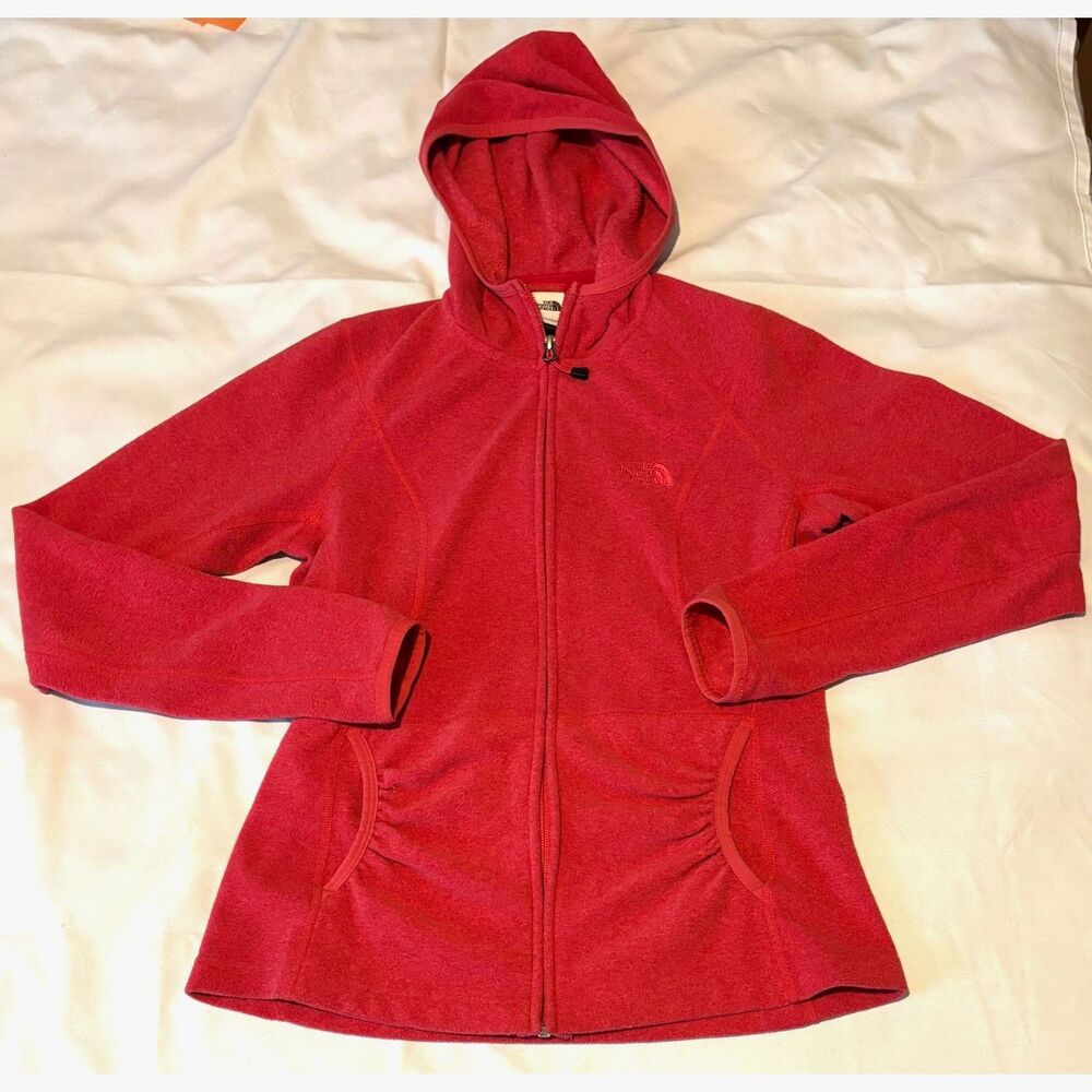 EUC The North Face TKE 100 Texture Masonic Full Zip Hoodie, Teaberry, Sz S